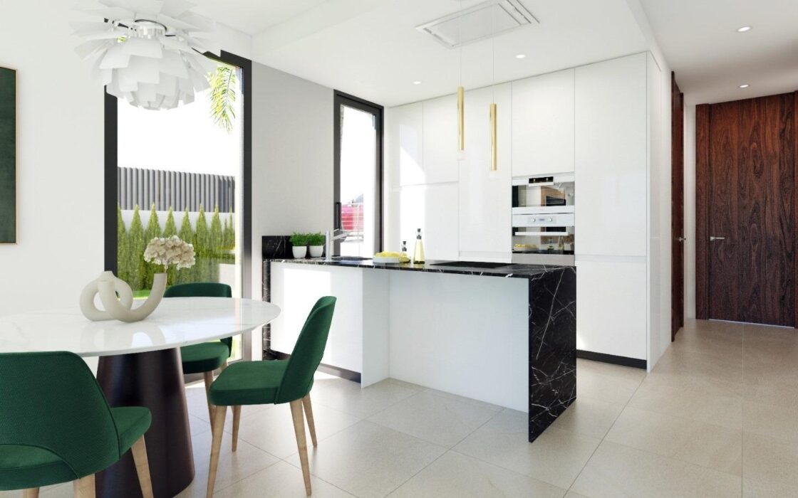 Новые двухквартирные дома с бассейном в Бенидорме 139 кв.м.