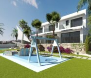 Новые двухквартирные дома с бассейном в Бенидорме 139 кв.м.