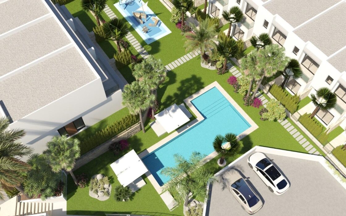 Новые двухквартирные дома с бассейном в Бенидорме 139 кв.м.