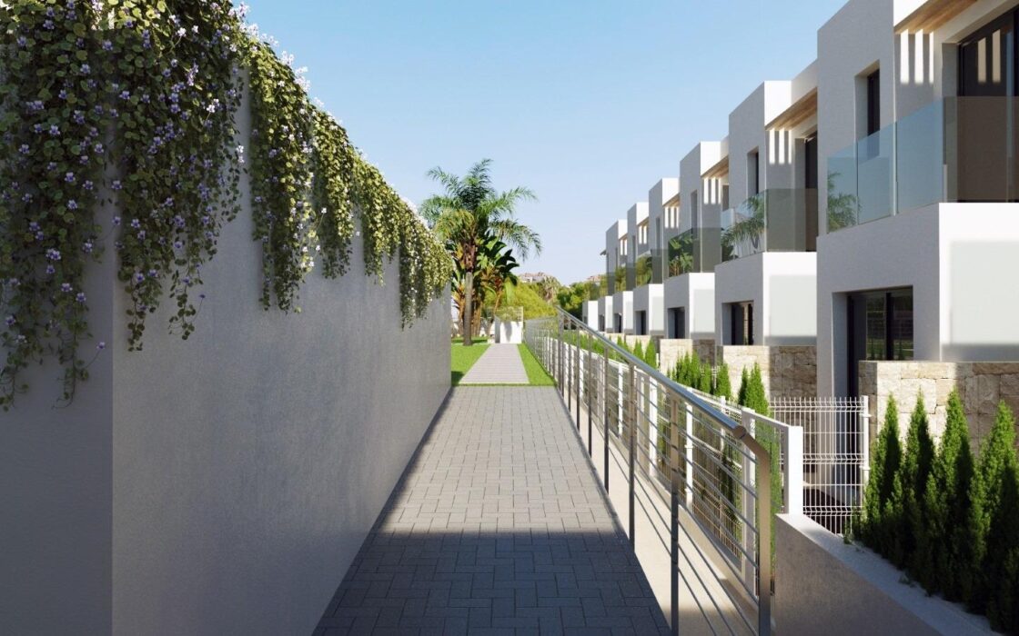 Новые двухквартирные дома с бассейном в Бенидорме 139 кв.м.