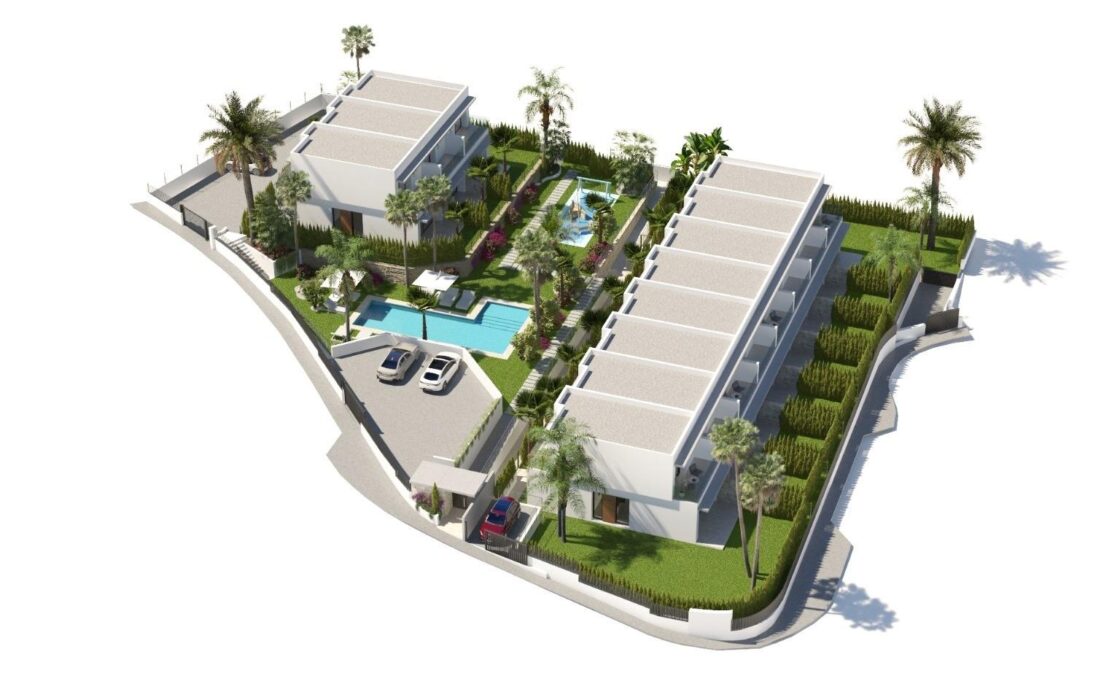 Новые двухквартирные дома с бассейном в Бенидорме 139 кв.м.