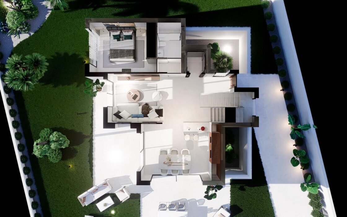 Новые виллы с бассейном в Балкон де Финестрат 330 кв.м