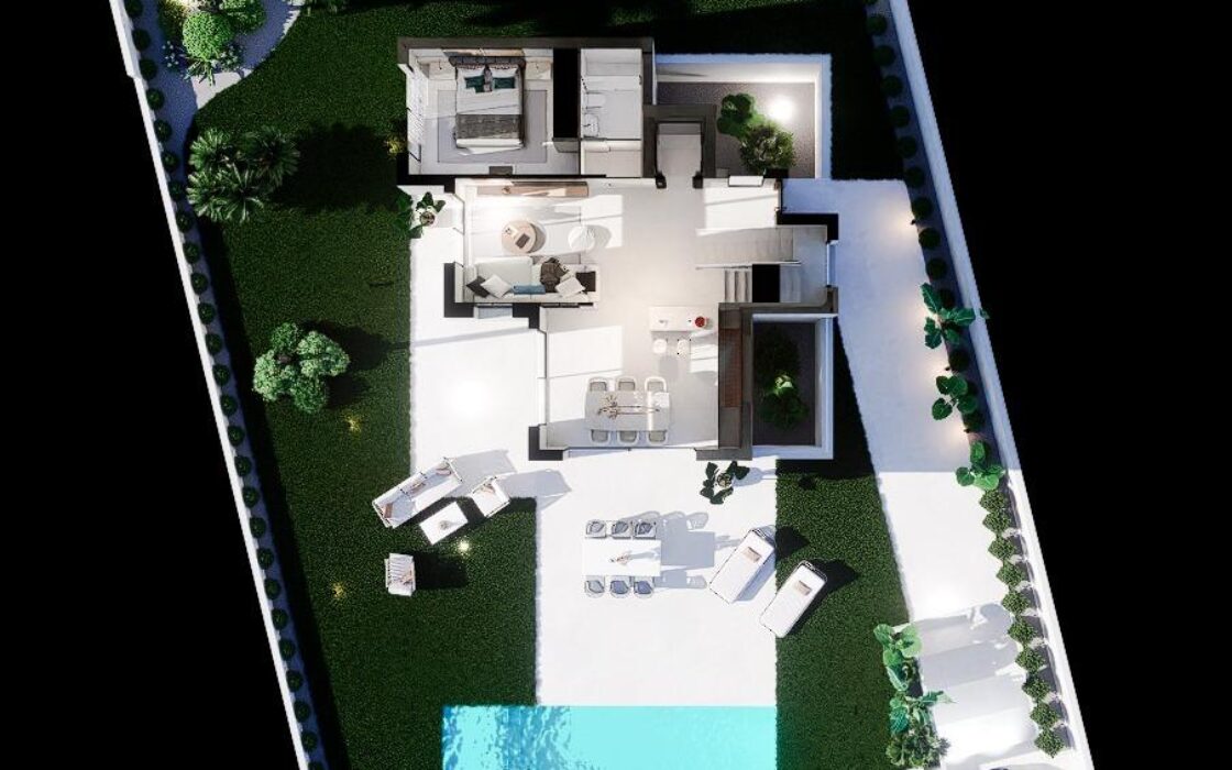 Новые виллы с бассейном в Балкон де Финестрат 330 кв.м