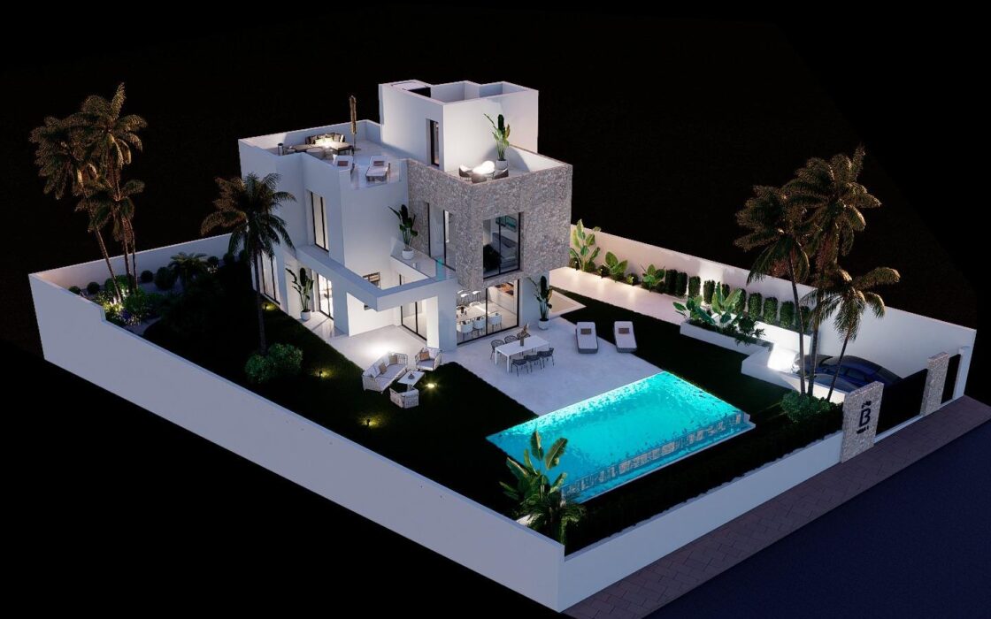 Виллы с частным бассейном в Балкон де Финестрат 330 кв.м