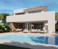 Новые виллы у моря в Михасе с террасой 200 кв.м