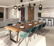 Новые виллы у моря в Михасе с террасой 200 кв.м