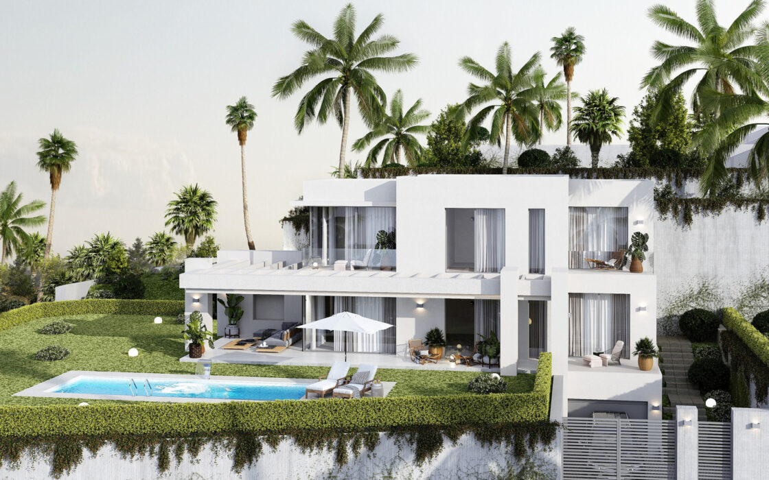 Виллы в Михас-Пуэбло 219 кв.м с видом на море