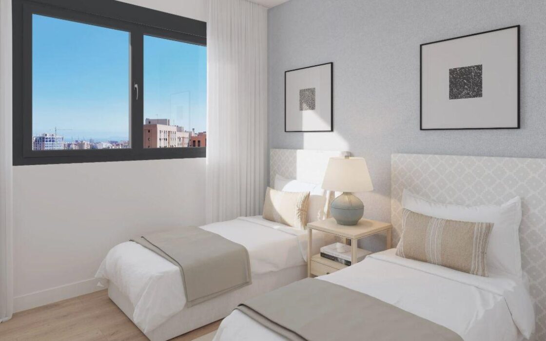 Апартаменты в Аликанте 74 кв.м с террасой и 3 комнатами