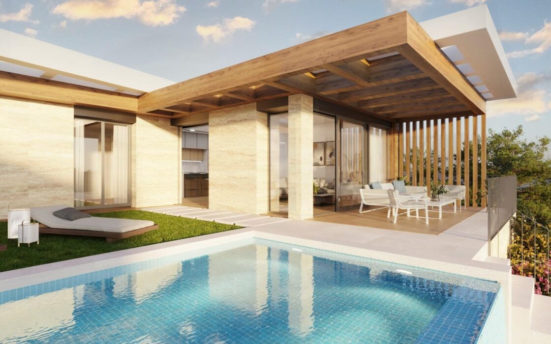 Новый дом с террасой в Полопе, 2-3 спальни, Коста Бланка