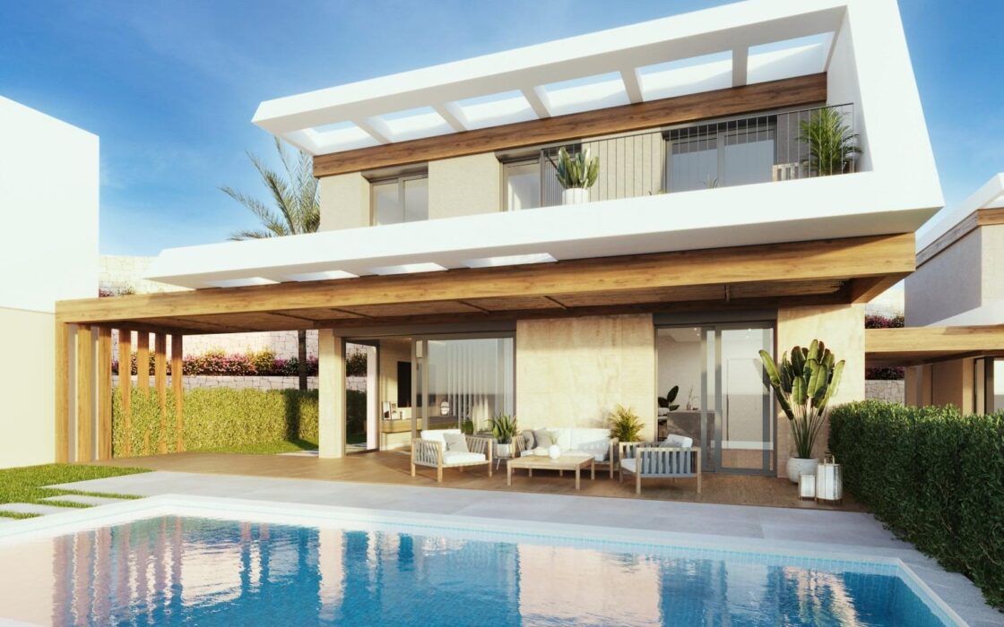 Новый дом с террасой в Полопе, 2-3 спальни, Коста Бланка