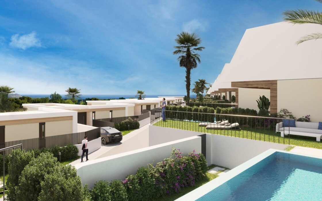 Новый дом с террасой в Полопе, 2-3 спальни, Коста Бланка