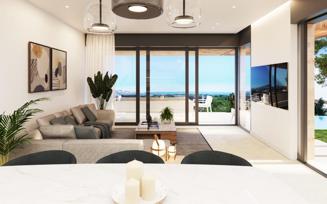 Новый дом с террасой в Полопе, 2-3 спальни, Коста Бланка