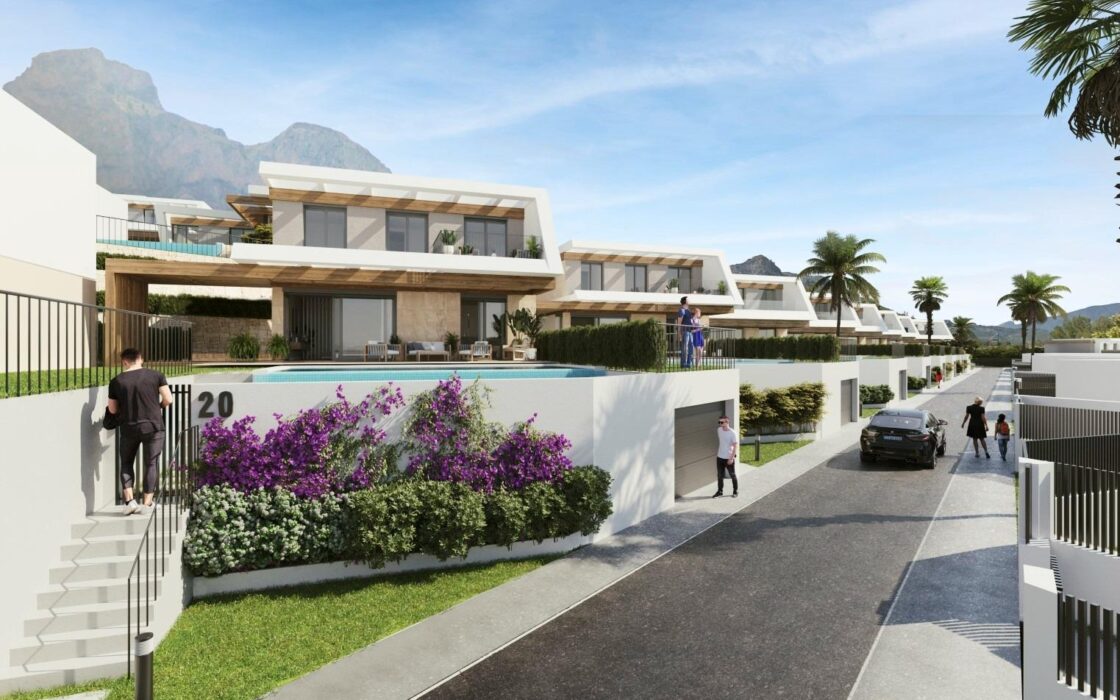 Нові будинки з терасою в Полопі, 2-3 спальні, Коста Бланка