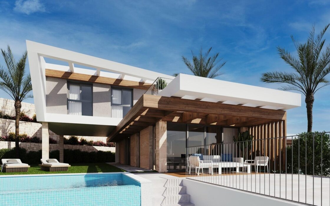 Нові будинки з терасою в Полопі, 2-3 спальні, Коста Бланка