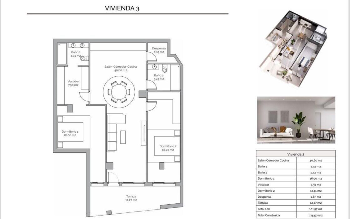 Апартаменты 125 кв.м у моря в Торревьехе с террасой