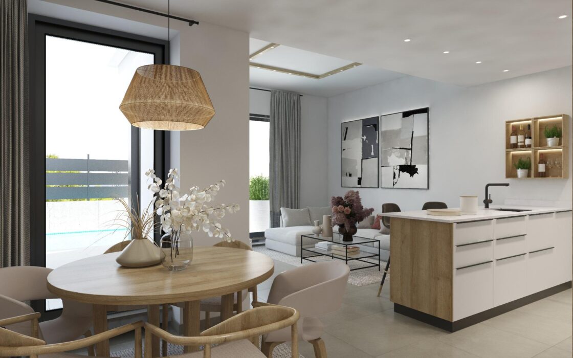 Вілла в Сантьяго-де-ла-Рибера 109 кв.м біля моря з басейном