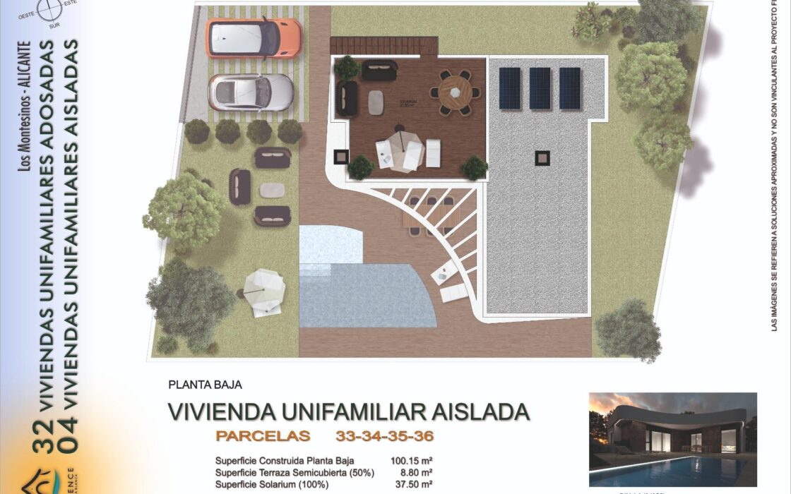 Вілли та Таунхауси в Montesinos з садом і басейном