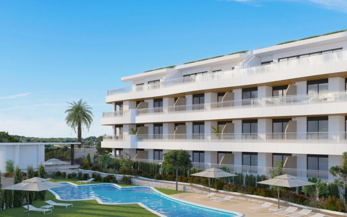 Новий житловий будинок в Playa Flamenca біля моря, 3 кімнати, 100 кв.м.