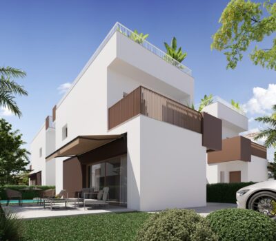 Нові будинки в Ла-Марина з басейном за 500 м від пляжу