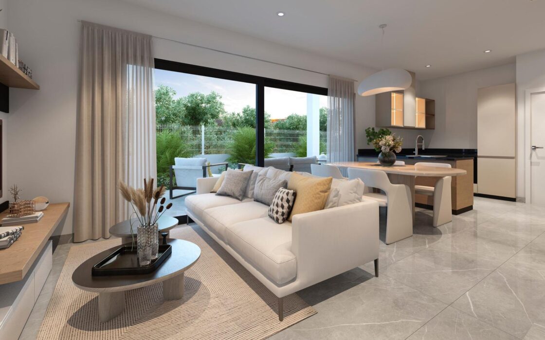 Нові будинки в Ла-Марина з басейном за 500 м від пляжу