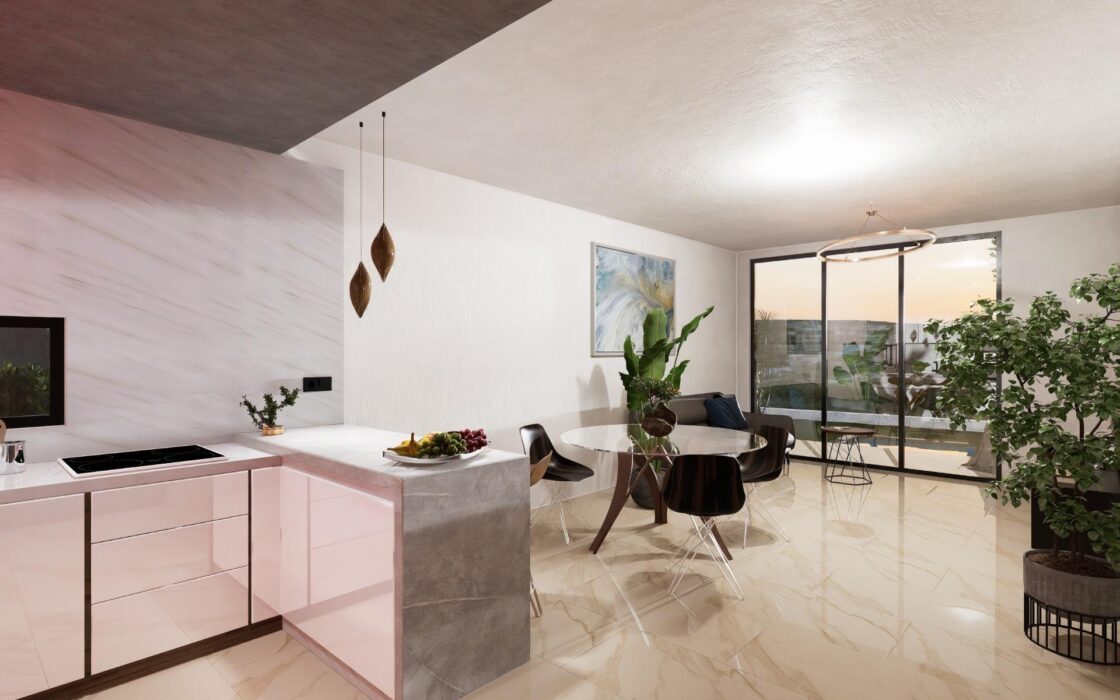 Новые виллы в Альгорфе с террасой и частным бассейном