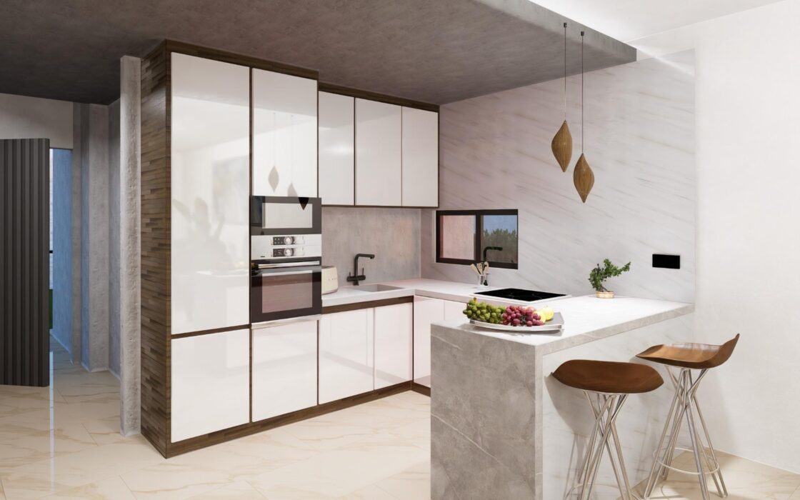 Новые виллы в Альгорфе с террасой и частным бассейном