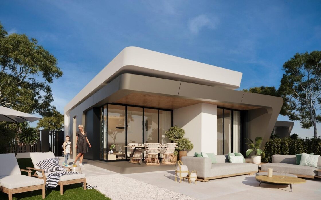 Виллы на Коста Бланке с видом на море и террасами