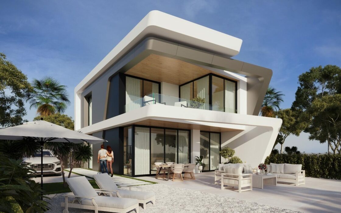 Виллы на Коста Бланке с видом на море и террасами