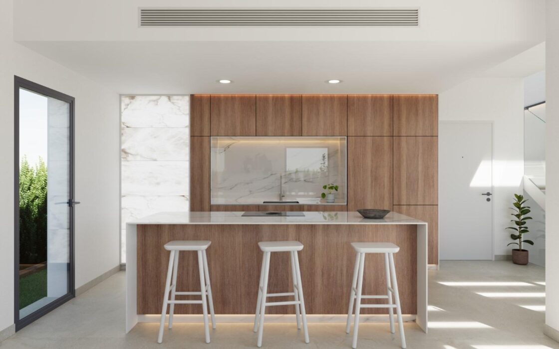 Виллы в Альфас-дель-Пи с бассейном и террасами 227 кв.м