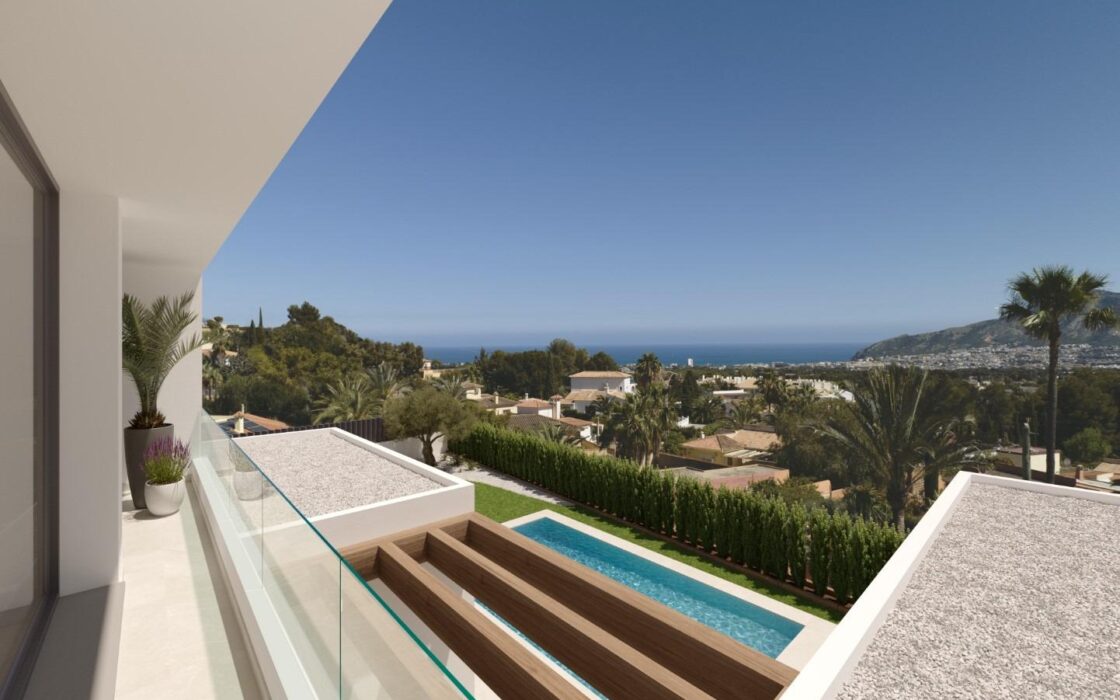 Виллы в Альфас-дель-Пи с бассейном и террасами 227 кв.м