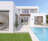 Виллы в Альфас-дель-Пи с бассейном и террасами 227 кв.м