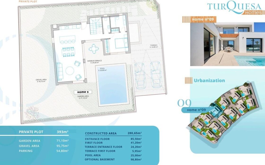 Виллы в Альфас-дель-Пи с бассейном и террасами 227 кв.м