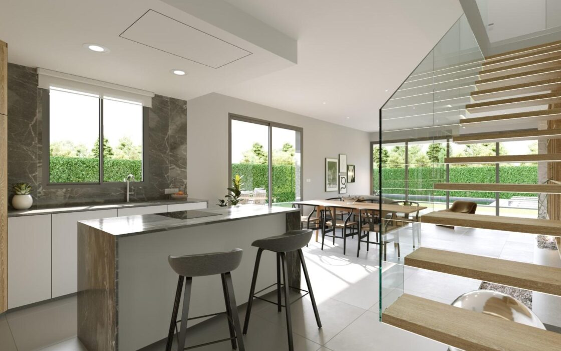 Отдельные дома с бассейном и садом в Сан-Хуан-де-Аликанте