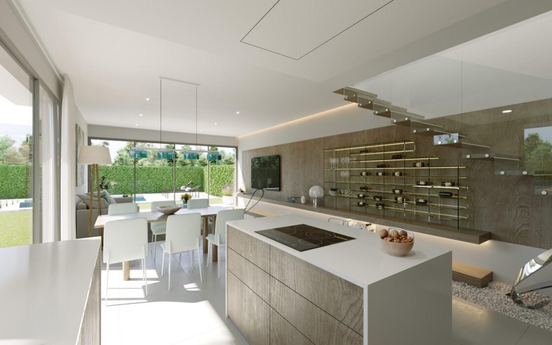 Отдельные дома с бассейном и садом в Сан-Хуан-де-Аликанте