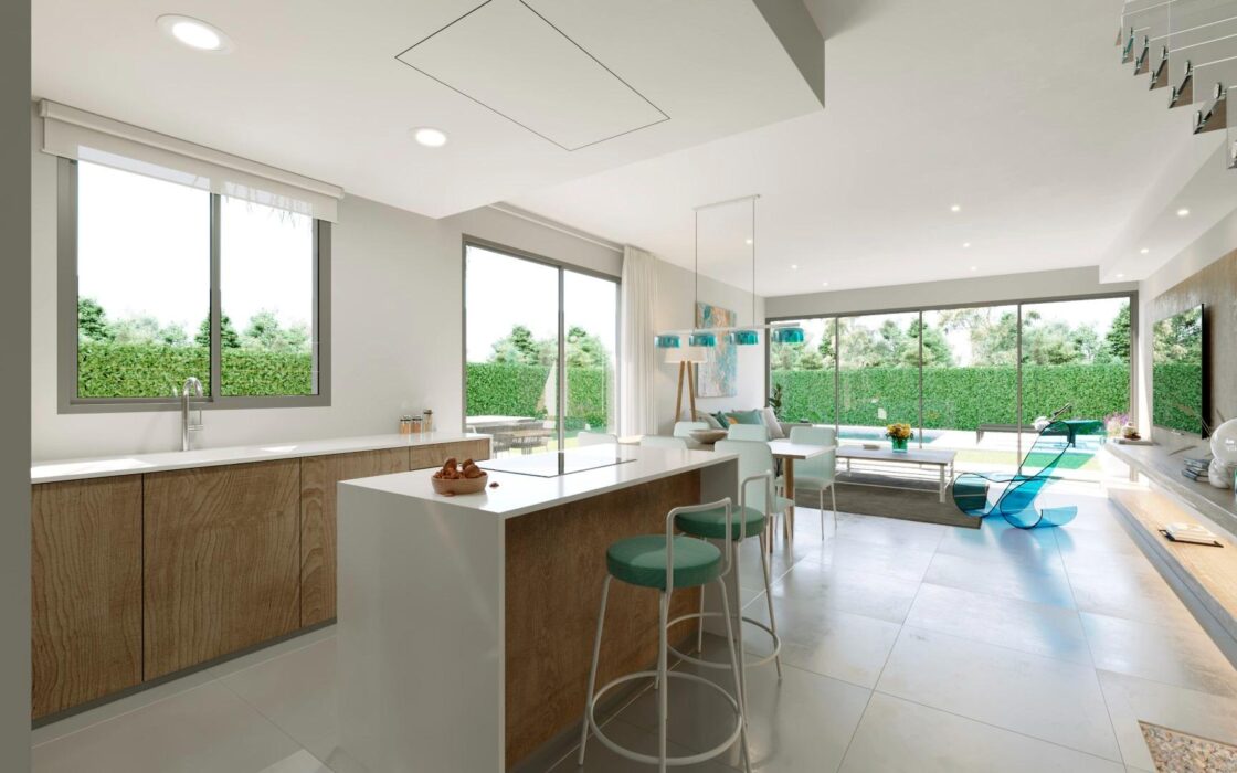 Отдельные дома с бассейном и садом в Сан-Хуан-де-Аликанте