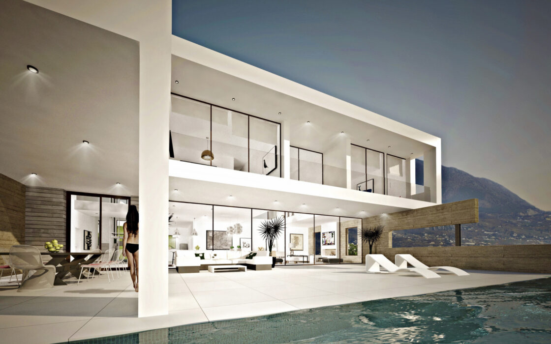 Вилла с террасой и видом на море в Марбелье 494 кв.м.