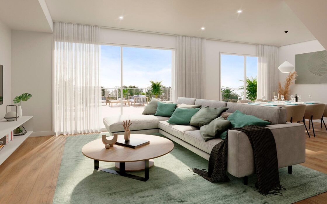 Новые апартаменты с террасой в Аленда Гольф 99 кв.м