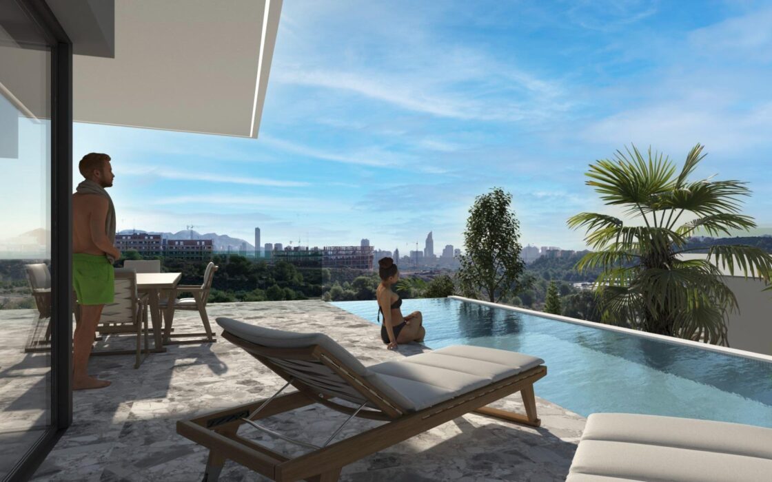 Новые виллы с видом на море в Балкон де Финестрат 322 кв.м.