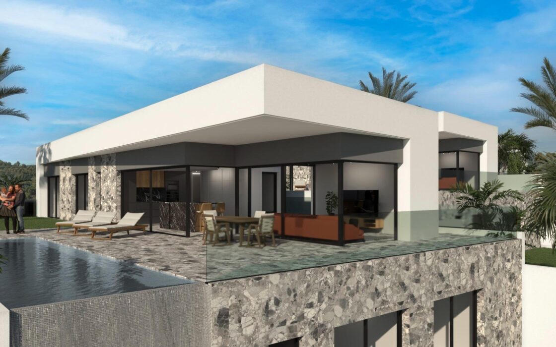 Новые виллы с видом на море в Балкон де Финестрат 322 кв.м.