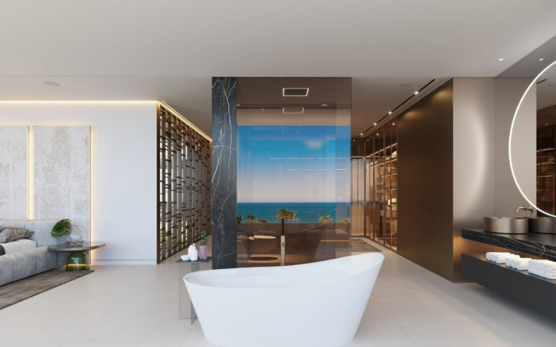 Вилла с террасой и видом на море в Пуэрто-Банусе 445 кв.м