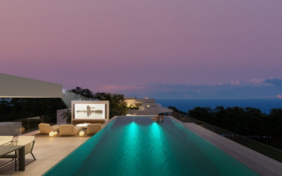 Вилла с террасой и видом на море в Пуэрто-Банусе 445 кв.м