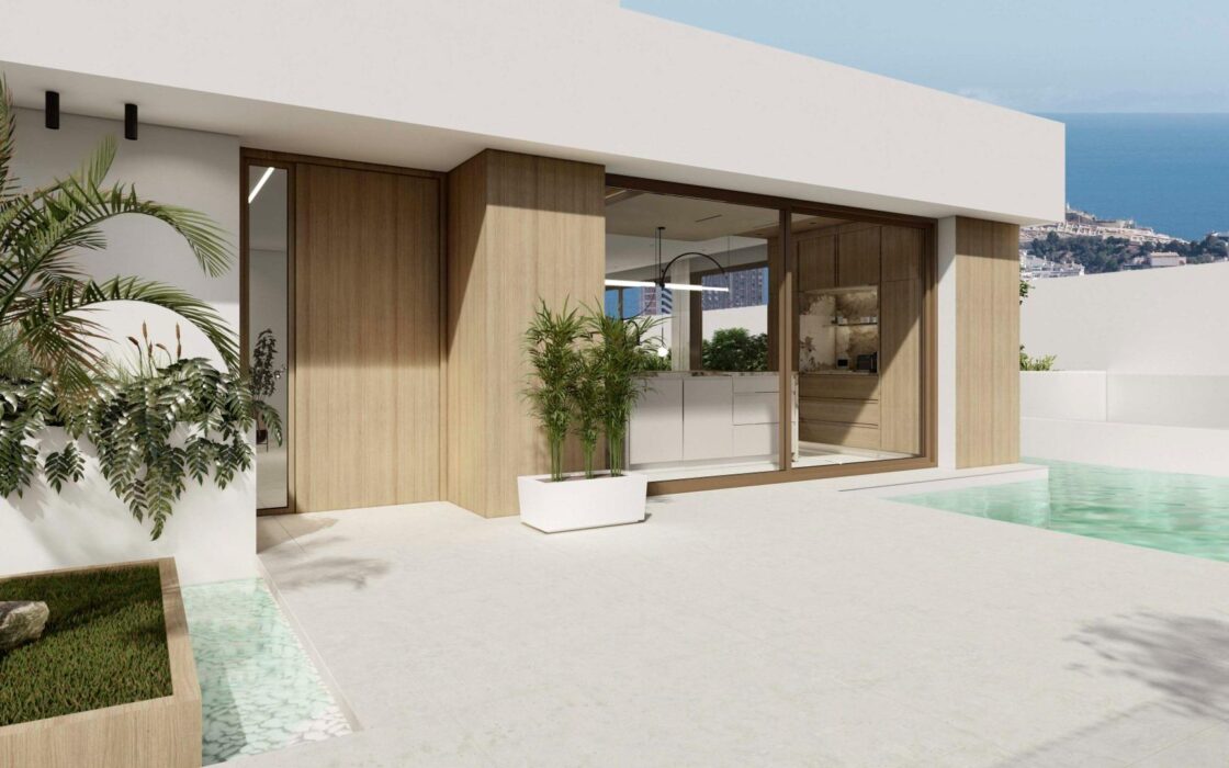 Вілли з видом на море у Фінестраті, 3 спальні, новий комплекс