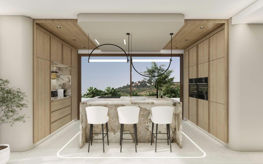 Вілли з видом на море у Фінестраті, 3 спальні, новий комплекс