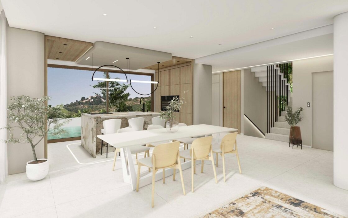 Вілли з видом на море у Фінестраті, 3 спальні, новий комплекс