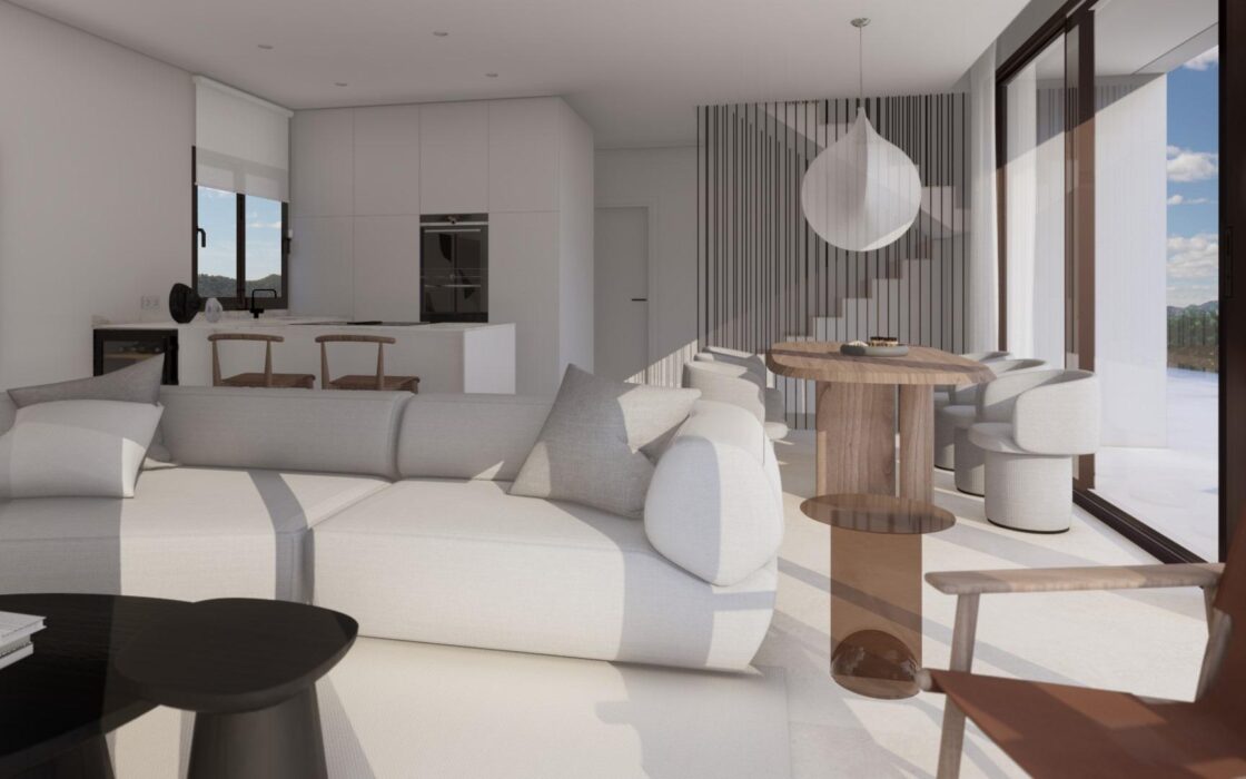 Отдельная вилла с бассейном в Финестрате 141 кв.м у гольфа