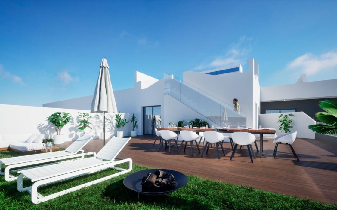 Новый дом с террасой 16 м² в Бенихофар, 2 спальни