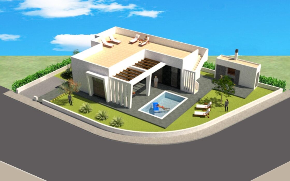 Виллы на Коста Бланке с террасой и бассейном 120 кв.м.