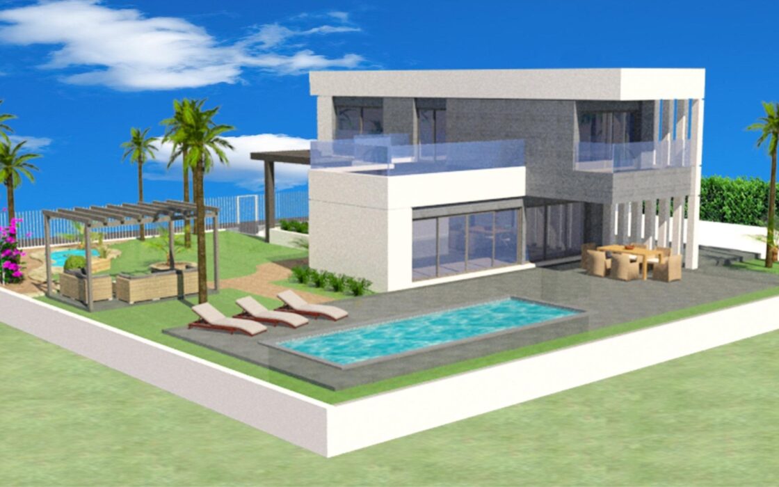 Виллы с бассейном в Полоп-де-ла-Марина, 150 кв.м, 3 спальни