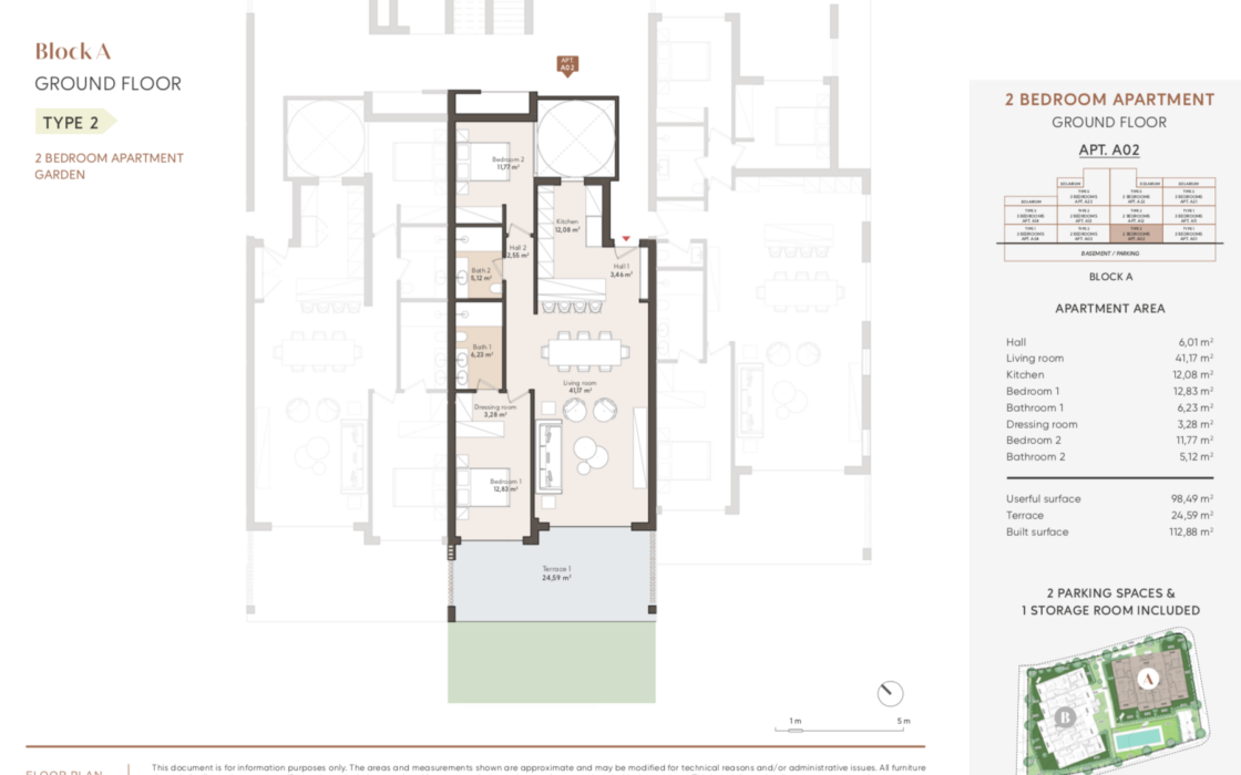 Роскошная квартира с террасой в Эстепоне, 112.88 кв.м.