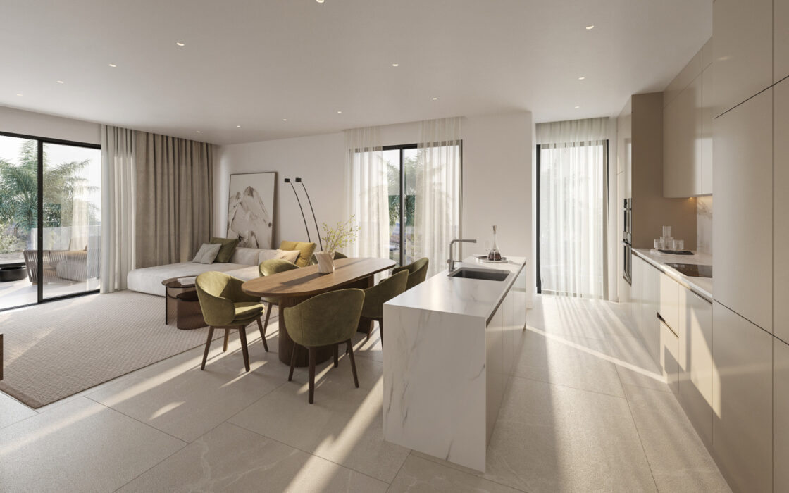 Трикімнатна квартира з терасою в Естепоні 122.67 кв.м